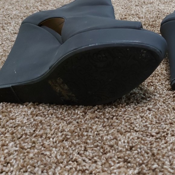 Charlotte Russe Enrich Peep Toe Wedge Booties - Picture 2 of 9